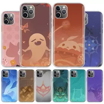 Чехол для телефона Game Genshin Impact Cover для Apple iPhone 11 12 13 14 Pro 7 XR X XS Max 6 6S 8 Plus + Mini 5 SE с принтом, мягкий чехол iPhone 11