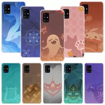 Чехол для телефона Game Genshin Impact для Samsung Galaxy A12 A22 A32 A42 A52 A72 A51 A71 5G A41 A31 A21 A02S M12 M21 M31 M30S Fundas Samsung A12 5G