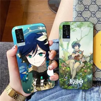 Чехол для телефона Game Genshin Impact Venti для VIVO Y95 Y93 Y31 Y20 V19 V17 V15 Pro X60 NEX, мягкий черный чехол для телефона VIVO Y95