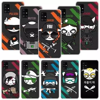 Чехол для телефона Game Rainbow Six Siege для Samsung Galaxy A12 A22 A32 A42 A52 A72 A51 A71 5G A41 A31 A21 A02S M12 M21 M31 M30S Fundas Samsung A12 5G