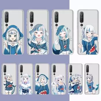 Чехол для телефона Gawr Gura для Samsung S20 S10 lite S21 plus для Redmi Note8 9pro для Huawei P20 Прозрачный чехол Samsung S20 5G