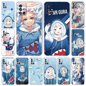 Чехол для телефона Gawr Gura Hololive shark в стиле аниме для Samsung Galaxy A51 A71 A21S A12 A11 A31 A41 A52 A32 5G A72 A01 A02S, прозрачный чехол Samsung A01