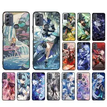 Чехол для телефона Genshin Impact Anime для Moto Edge 50 40 Pro Edge 40 30 Ultra Neo Fusion G Power G Stylus G Play E32 E20 E40 Moto Edge 40 Pro