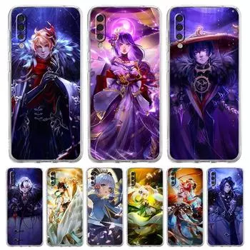 Чехол для телефона Genshin Impact Anime для Samsung Galaxy A52 A50 A70 A10 A30 A40 A20S A20E A02S A12 A22 A72 A32 5G A04s, прозрачный чехол Samsung A20S