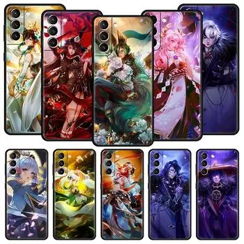 Чехол для телефона Genshin Impact Anime для Samsung Galaxy S23 S22 S21 S20 FE Ultra 5G S10 S10E S9 S8 Plus 10 20 Мягкий силиконовый чехол Samsung S10E
