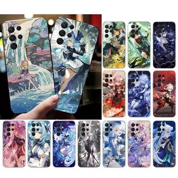 Чехол для телефона Genshin Impact Anime для Samsung A52S A21S A33 A23 A13 A14 A32 A52 A53 A54 A51 A71 M51 A51 4G