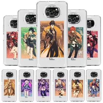Чехол для телефона Genshin Impact Art для Xiaomi Mi 12T 10 12 Lite 11 Ultra 11X 11T Pro 11i Poco X4 X3 NFC F3 F4 M3 M4 мягкий прозрачный чехол Mi 11 Lite