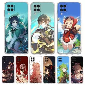 Чехол для телефона Genshin impact Baizhu для Samsung Galaxy A13 A51 A71 A21S A12 A11 A31 A52 A41 A23 A53 A73 A32 5G A03S Прозрачный чехол Samsung A05