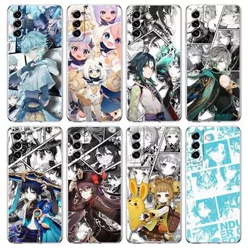 Чехол для телефона Genshin Impact для Samsung Galaxy S24 Plus S23 S22 S21 S20 FE Ultra 5G S10 S10E S9, мягкий прозрачный силиконовый чехол S22 Ultra 5G