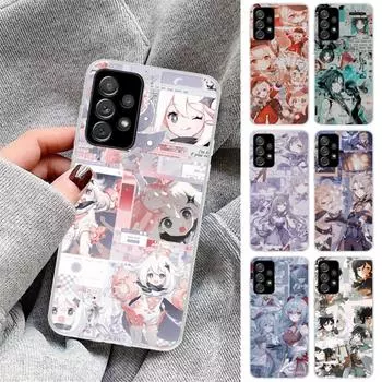 Чехол для телефона Genshin Impact для Samsung Galaxy S10 S21 S22 Plus Ultra A91 A51 A21S A12 Прозрачный чехол для телефона Galaxy S30