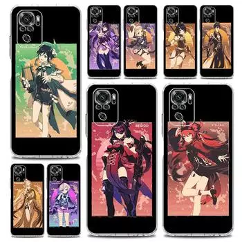 Чехол для телефона Genshin Impact для Xiaomi Redmi Note 12 11 9S 9 8 10 Pro Plus 7 8T 9C 9A 8A K40, игровой силиконовый прозрачный чехол Redmi Note 7
