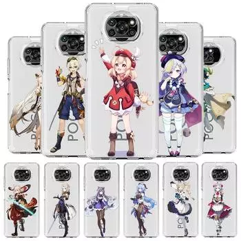 Чехол для телефона Genshin Impact для Xiaomi Mi 12T 10 12 Lite 11 Ultra 11X 11T Pro 11i Poco X4 X3 NFC F3 F4 M3 M4 мягкий прозрачный чехол Poco M4 Pro
