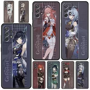 Чехол для телефона Genshin Impact Game Role для Samsung Galaxy A51 A71 A21S A12 A11 A31 A52 A41 A32 A23 A33 A53 A73 A03S A13 5G Samsung A12