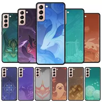 Чехол для телефона Genshin Impact Icon для Samsung Galaxy S22 5G S21 Ultra S20 S10 S9 Plus S10E S8 S7 Edge, защитный чехол Galaxy S22 5G