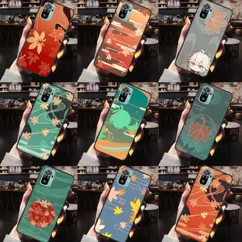 Чехол для телефона Genshin Impact Kaedehara Kazuha с листком для Xiaomi Redmi Note 11 Pro 8 9 10 Pro 9S 10S Redmi 10 9 9A 9C 9T Redmi 8A