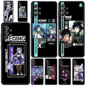 Чехол для телефона Genshin Impact Kazuha для Samsung Galaxy A51 A71 A21S A12 A11 A31 A52 A41 A32 A01 A23 A33 A53 A73 A03S A13 5G Samsung A71
