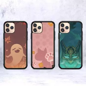 Чехол для телефона Genshin Impact Lcon, силиконовый чехол из ПК+ТПУ для iPhone 11 12 13 Pro Max 8 7 6 Plus X SE XR, жесткие чехлы 6plus or 6s plus