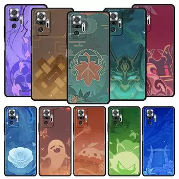 Чехол для телефона Genshin Impact Logo для Xiaomi Redmi Note 12 5G 11 10 Pro Plus 9S 9 8 7 9T 8T 10C 9C 9A K50 игровой силиконовый чехол Redmi 12
