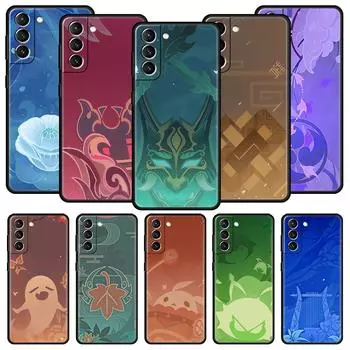 Чехол для телефона Genshin Impact Logo для Samsung Galaxy S23 Ultra S22 S21 S20 FE 5G S10 S10E S9 S8 Plus Note 20 силиконовый чехол-бампер Samsung S21 Plus