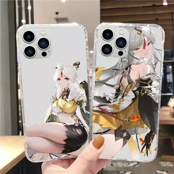 Чехол для телефона Genshin Impact Ningguang для Samsung GalaxyS20 S21 S22 S23 FE Lite Plus A71 Note20 Прозрачный чехол SamsungS20plus