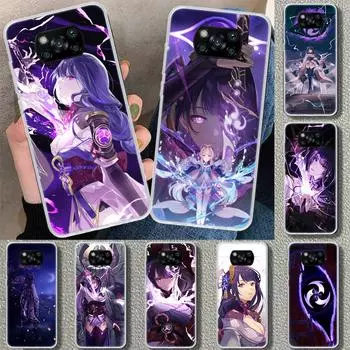 Чехол для телефона Genshin Impact Raiden Shogun для Xiaomi Poco X3 NFC M3 F3 F2 F1 Mi Note 10 Pro 11 10 9 8 Lite 11T 10T 9T A3 Coq Xiaomi Poco X3