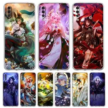 Чехол для телефона Genshin Impact с аниме для Samsung Galaxy A52 A50 A70 A30 A40 A20E A10S A20S A02S A04s A12 A22 A32 A72 5G, прозрачный чехол Samsung A14 5G
