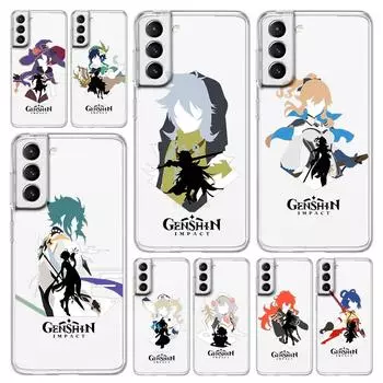 Чехол для телефона Genshin Impact с аниме для Samsung Galaxy S23 S22 Ultra S20 S21 FE 5G S10 S10E S9 S8 Plus 4G, мягкий силиконовый прозрачный чехол Samsung S20 Plus