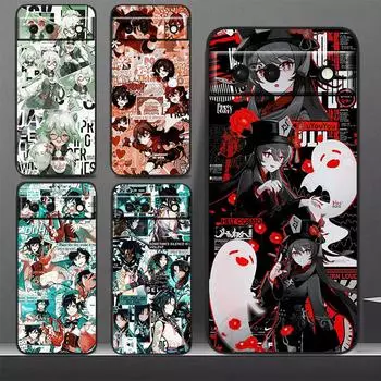 Чехол для телефона Genshin Impact с аниме для Google Pixel 7 Pro 6 Pro 6A 5A 5 4 4A XL 5G, черный мягкий чехол Fundas Cover Google Pixel 4