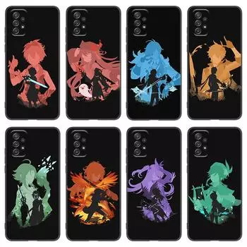 Чехол для телефона Genshin Impact с аниме для Samsung A04 A21 A30 A50 A52 S A13 A14 A22 A23 A32 A53 A73 5G A11 A12 A31 A33 A51 A70 A71 A72 Samsung A04 4G