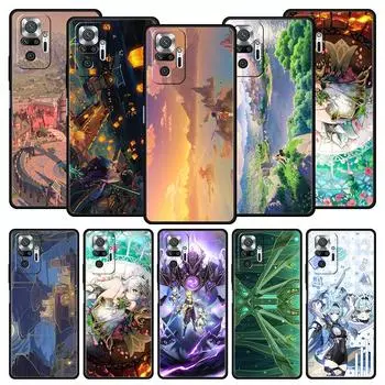 Чехол для телефона Genshin Impact с пейзажем для Xiaomi Redmi Note 13 12 5G 11 10 Pro 4G Plus 9S 9 8 7 9T 8T 10C 9C 9A 5G силиконовый чехол Redmi Note 9S