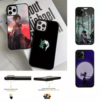 Чехол для телефона Genshin Impact XIAO для iPhone 13 12 Mini 11 Pro Max 7 8 Plus X Xs Max XR PC Жесткий силиконовый чехол Shell iphone xs max