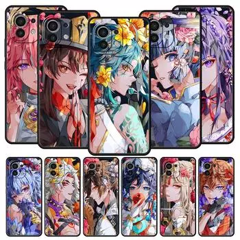 Чехол для телефона Genshin Impact Xiao для Xiaomi 13 12 11 Lite 12T 11T 10T 9T Mi Poco X5 M4 M3 X4 X3 Pro F5 F4 F3 GT 5G, черный чехол Poco F3
