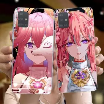 Чехол для телефона Genshin Impact Yae Miko для Huawei P50 P40 P30 Pro Mate 40 30 Pro Nova 8 8i Y7P Honor, прозрачный чехол для телефона Huawei P50 Pro