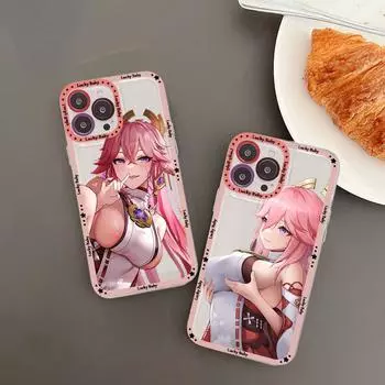 Чехол для телефона Genshin Impact Yae Miko для iPhone 11 12 13 Mini Pro Max 14 Pro Max iphone11
