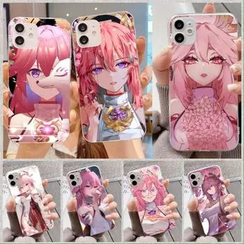 Чехол для телефона Genshin Impact Yae Miko для iPhone 14 13 12 11 XS X 8 7 6 Plus Mini Pro Max SE 2022, мягкий прозрачный чехол для телефона iPhone 14