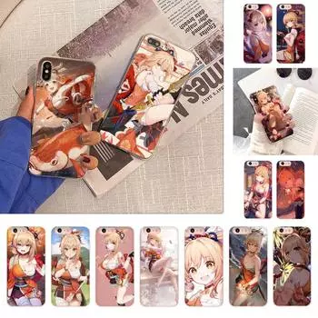 Чехол для телефона Genshin Impact Yoimiya для iPhone 11 12 13 mini pro XS MAX 8 7 6 6S Plus X 5S SE 2020 XR iphone 5 5s SE