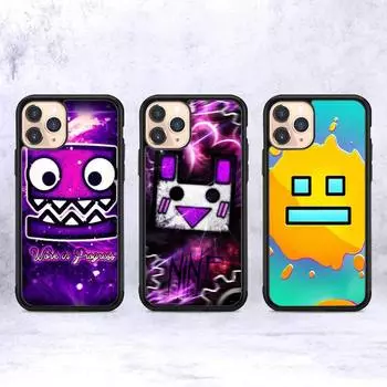 Чехол для телефона Geometry Dash, силиконовый чехол из ПК + ТПУ для iPhone 11 12 13 Pro Max 8 7 6 Plus X SE XR Hard Fundas 6plus or 6s plus