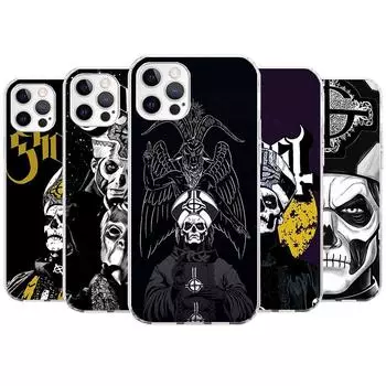 Чехол для телефона Ghost Papa Emeritus для Apple iPhone 11 12 13 15 14 Pro 7 XR X XS Max 8 Plus + Mini SE, мягкий чехол с индивидуальным принтом iPhone 15