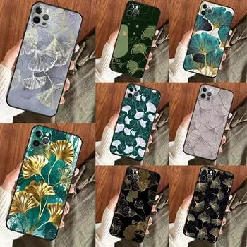 Чехол для телефона Ginkgo Leaf Gold Fol Art для iPhone Samsung Galaxy Redmi Xiaomi Oppo OnePlus Note SA 7 8 9 10 11 12 13 14 20 21 22 23 53 54 Pro Max Ultra iPhone 6 or 6S
