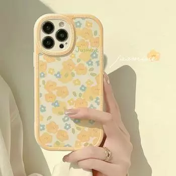 Чехол для телефона Girl Flowers для iPhone 15 13 12 14 Pro Max 13 11 XR X XS 7 8 Plus SE 3 2, защитный чехол для объектива с цветочным рисунком из мягкого силикона TPU, противоударный чехол для телефона iPhone X