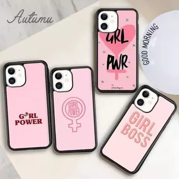 Чехол для телефона Girl power Feminist для iPhone 11 12 13 14 Pro Max mini X XR XS SE 2020 6S 7 8 Plus Samsung Galaxy S21 S22 iPhone 6plus