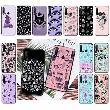 Чехол для телефона Girly Pastel Witch Goth для Huawei P50 Pro P30 P40 Lite P40Pro P20 lite P10 Plus Mate 20 Pro Mate20 X P10Plus