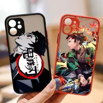 Чехол для телефона Giyu Tomioka kyojuro rengoku Demon Slayer для iPhone13 12 Mini 11 Pro XS Max X XR 7 8 Plus, полупрозрачный матовый чехол iPhone11PRO