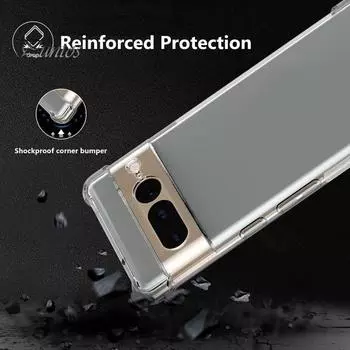 Чехол для телефона Google Pixel 6/7 Pro, пылезащитный, прозрачный, плотно прилегающий, с подушками безопасности, задняя крышка телефона для Google Pixel 6/6A/7 Pro For Pixel 7 Pro чистый