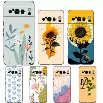 Чехол для телефона Google Pixel 8 A 7 6 Pro 6A 5G, черный, мягкий противоударный чехол, силиконовый чехол из ТПУ, милый мультяшный рисунок ярких цветов Pixel 8