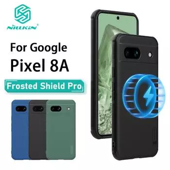 Чехол для телефона Google Pixel 8A Nillkin Super Frosted Shield Pro, магнитный жесткий корпус из ПК + ТПУ, противоударная задняя крышка