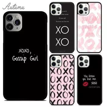 Чехол для телефона GOSSIP GIRL XOXO Quote для iPhone 11 12 13 14 Pro Max mini XR XS SE 2020 5S 7 8 Plus Samsung Galaxy S21 S22 iPhone 6plus