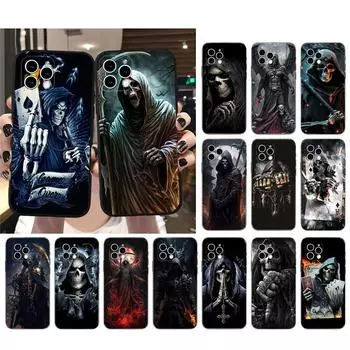 Чехол для телефона Grim Reaper с черепом и скелетом для iPhone Samsung Galaxy Redmi Xiaomi Oppo OnePlus Note SA 7 8 9 10 11 12 13 14 20 21 22 23 53 54 Pro Ultra iPhone 6 or 6S
