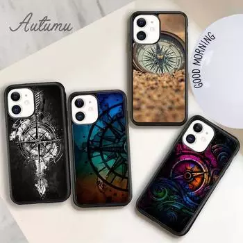 Чехол для телефона Guide Compass для iPhone 11 12 13 14 Pro Max mini X XR XS SE 2020 5 6S 7 8 Plus Samsung Galaxy S21 S22 iPhone 6plus