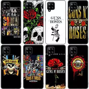 Чехол для телефона Guns N Roses с черепом для Samsung Galaxy A12 A02S A22 A32 A52 A72 A71 A51 A41 A31 A21 A11 A50 A70 A10S A20S, черный чехол Samsung A41